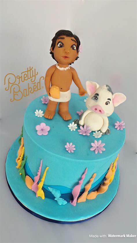 Moana & Pua Designed Cake - CakeCentral.com