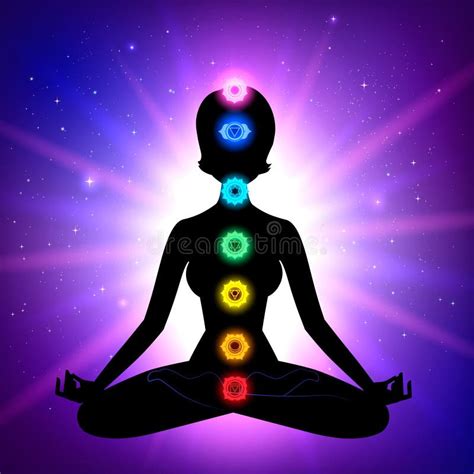 Meditation Aura And Chakras Stock Vector Illustration Of Relaxation