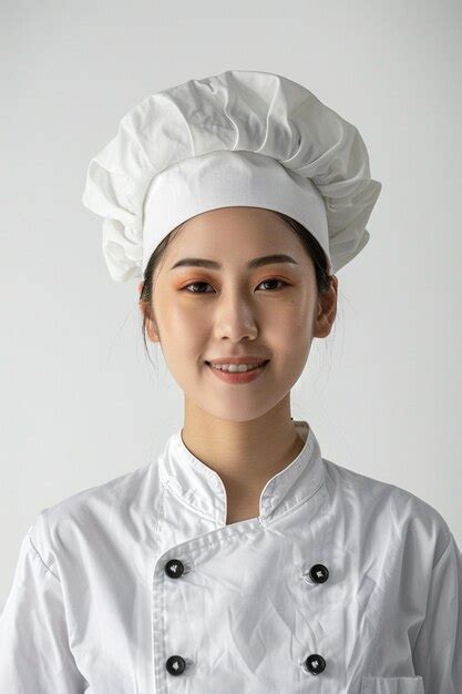 Premium Photo Arafed Asian Woman In A Chefs Uniform Posing For A