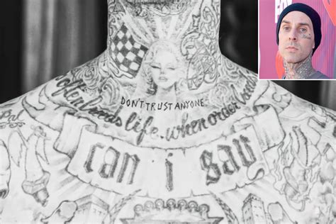 Travis Barker Gets New 'Don't Trust Anyone' Tattoo on His Neck