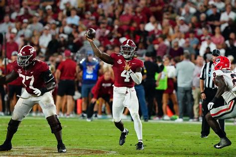 Zabien Brown Alabama Hold Off Carson Beck Georgia Live Updates And