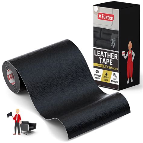 Xfasten Black Leather Tape X Inch Premium Color Match Tech Leather