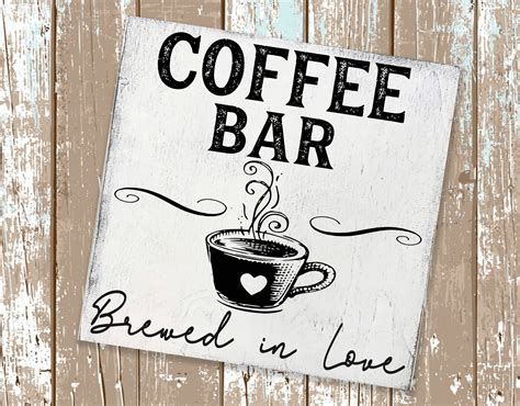 Coffee Bar Wood Wall Sign | Rusticly Inspired Signs