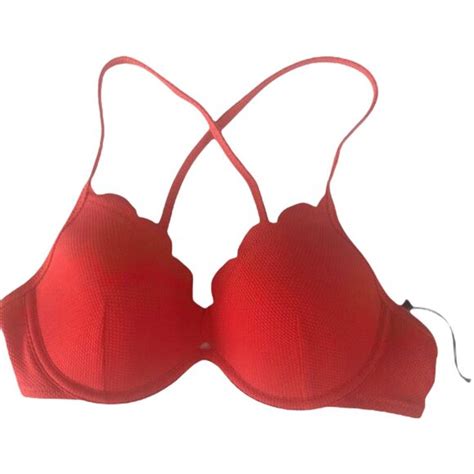 Shade Shore Swim Nwt Shade Shore B Scallop Coral Lined Textured Lifting Bikini Swim Top