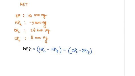 SOLVED Calculate The Normal Net Filtration Pressure At The Arterial