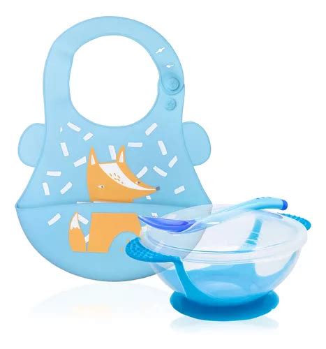 Kit Prato Infantil Pratinho Beb Babador Colher De Silicone Mercadolivre