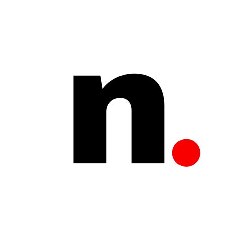 N company name initial letter icon with red dot. N monogram. 20293030 ...