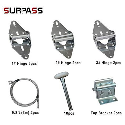 Surpass Garage Door Roller Hinge Top Bracket Wire Rope For Height