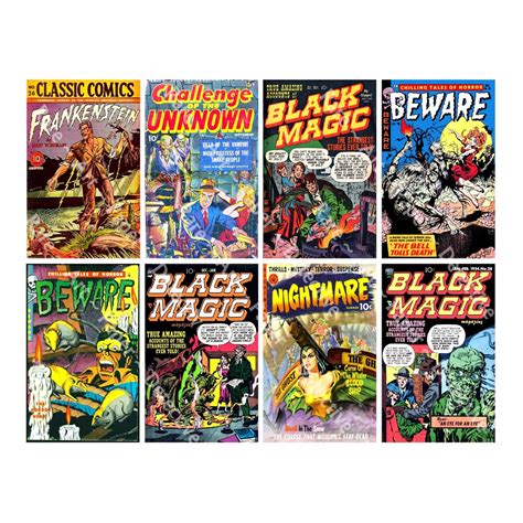 Comic Book Covers, Classic Horror Comics, Printable Halloween Décor, 2. ...