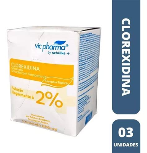 Clorexidina 2 Degermante Ref 800ml Kit C 03 Vic Pharma MercadoLivre