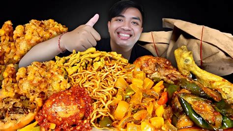 Mukbang Bungkus Nasi Warteg Jumbo Pakai Semua Lauk Gorengan Makan