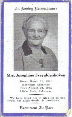 Josephine Josie Riedmueller Freyaldenhoven M Morial