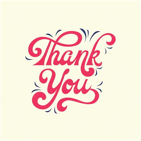 Premium Vector Thank You Lettering Typography Vector