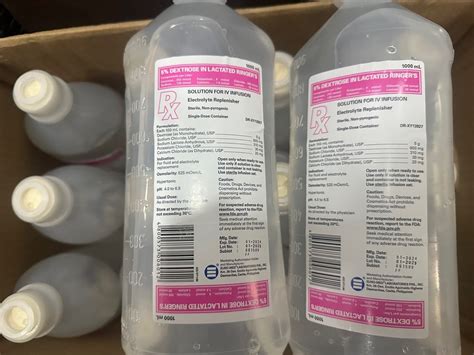 Dextrose In Lactated Ringers Box Of Bottles Health Nutrition