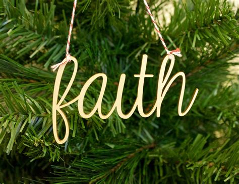 Faith Ornament - Wood Ornament - Christmas Ornament - Etsy