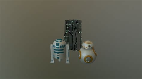 Low Poly Droids Three Star Wars Free Vr Ar Low Poly 3d Model Cgtrader