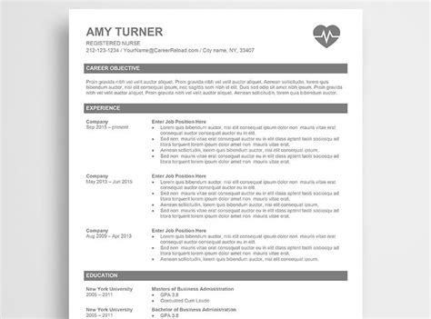 Nurse Resume Template Word