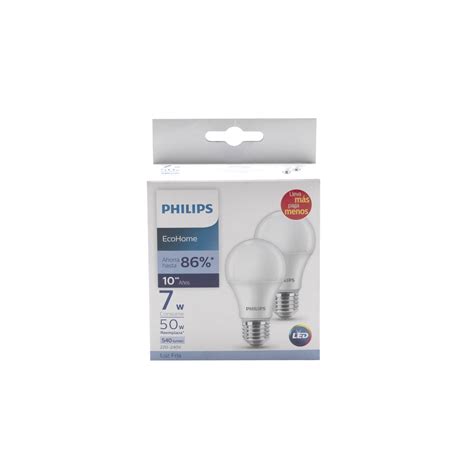 Philips Ecohome Pack Foco Ledbuld W E Luz Fria Khv Unidades