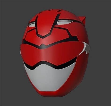 Beast Morphers Red Ranger Helmet 3D model 3D printable | CGTrader