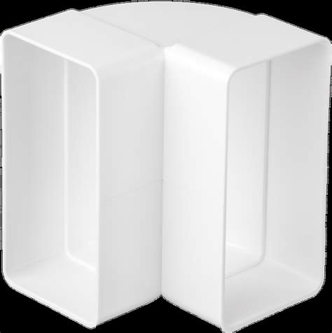 Колено соединительное Airroxy прямоугольное вертикальное 110х55 мм угол ...