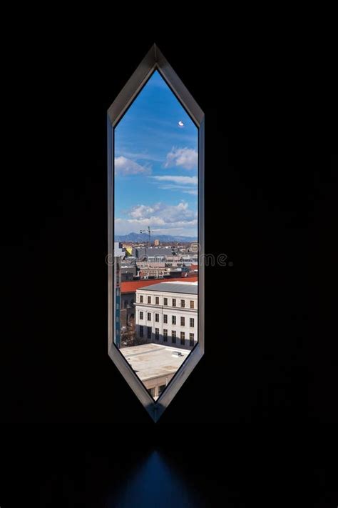 Denver Modern Skyline Seen from the Denver Art Museum Stock Image ...