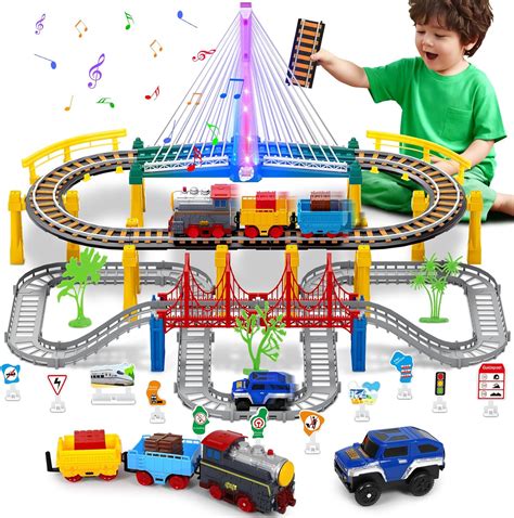 Juego de tren para niños pequeños, tren eléctrico : Amazon.com.mx