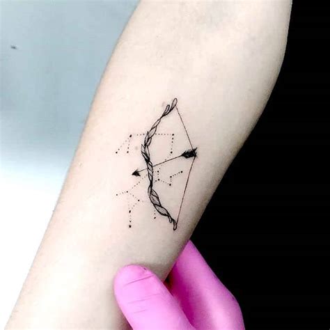 Bow And Arrow Constellation Sagittarius Constellation Hand Painted