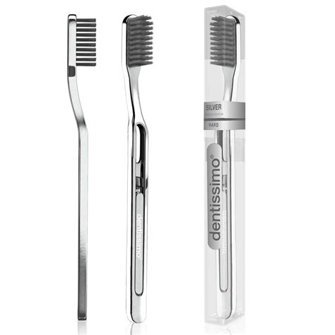 Зубная щетка DENTISSIMO (Дентиссимо) Hard Silver жесткая 1 шт ...