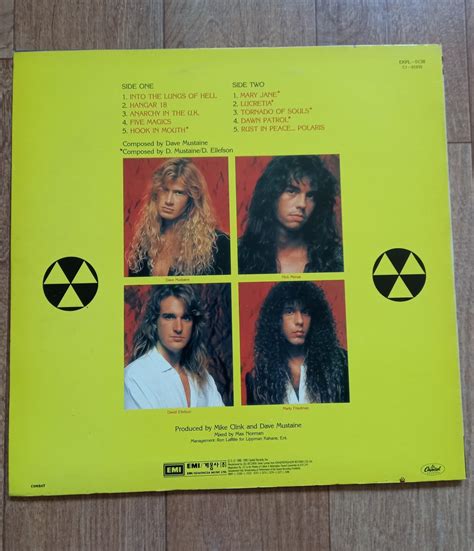 Megadeth Rust In Peace Vinyl Photo Metal Kingdom