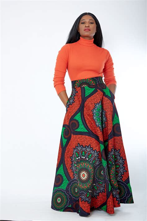 Beautiful African Print Maxi Skirt Ankara Skirts Shop Cumo London