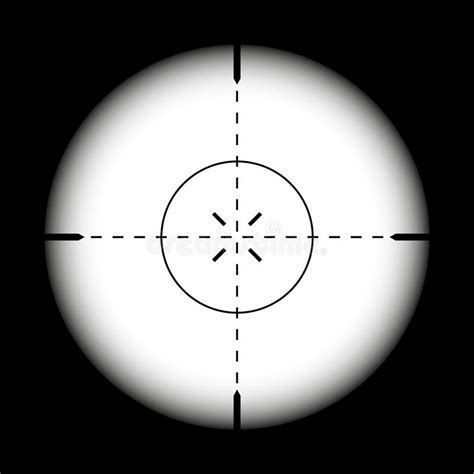 Weapon Sight Sniper Rifle Optical Scope On Black Background Hunting