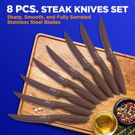 Nutrichef Steak Knives Set 8 Pc Yellow 8 Pc Kroger