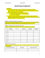 Chem Assignment Lab Docx Chem Report Sheet Spectroscopy