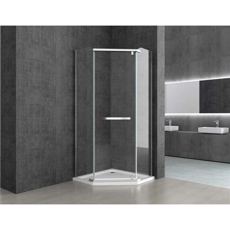 Durovin Bathrooms Pentagonal Shower Enclosure Pivot Hinged Door