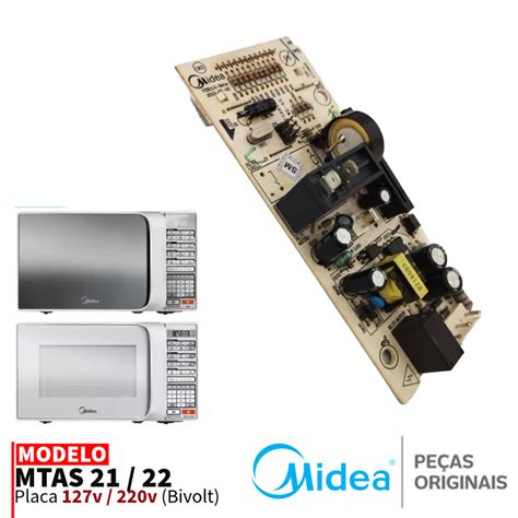 Placa Microondas Midea Mtas21 Mtas22 127v 220v Usada Shopee Brasil