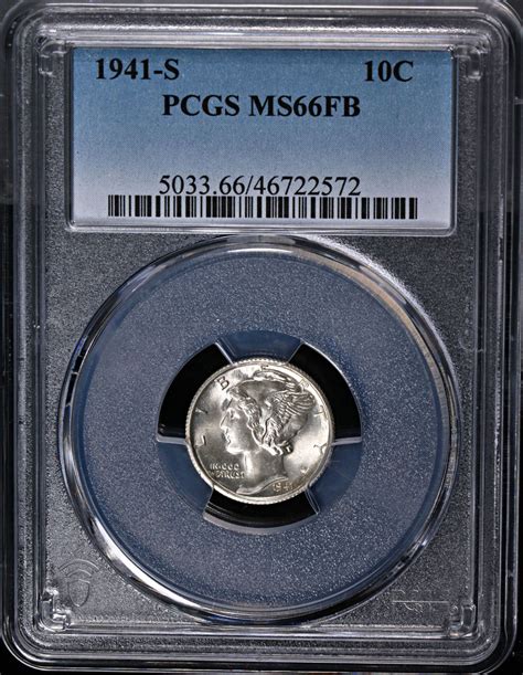 S Mercury Dime Pcgs Ms Fb Superb Eye Appeal Strong Strike