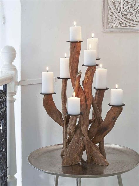 Large Driftwood Candelabra Driftwood Candle Holders Driftwood Candle