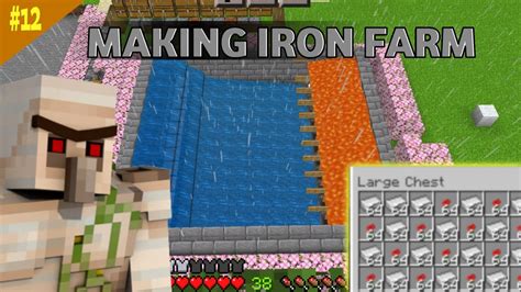 I Made A Iron Farm In Minecraft Pe Survival Minecraft Pe