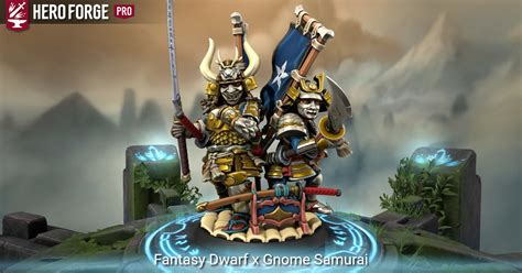 Fantasy Dwarf X Gnome Samurai Made With Hero Forge