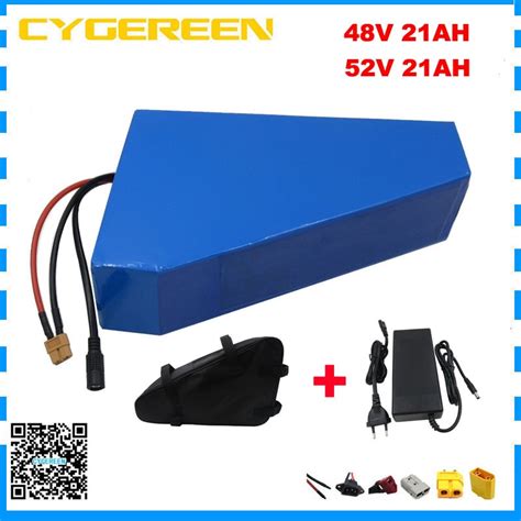 1000w 48v 21ah Electric Bike Battery Pack 52v 20ah Triangle Lithium Batterie Inr18650 35e