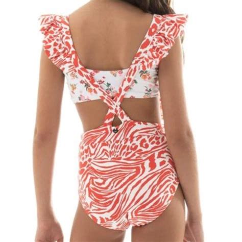 Maaji Swim Maaji Begonia Jungle Bittersweet Girls Bikini Set Poshmark