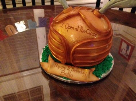 Golden Snitch Birthday Cake For A Harry Potter Fanatic Baking Cake