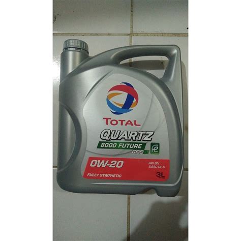 Jual Oli Mesin Mobil Total Quartz 8000 Future 0W 20 3 Liter Asli