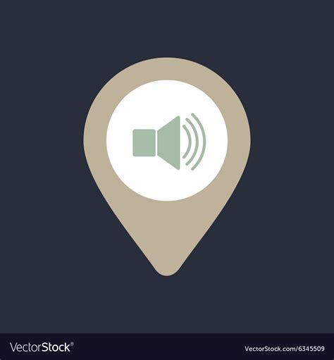 Speaker Pin Map Icon Pointer Markers Royalty Free Vector