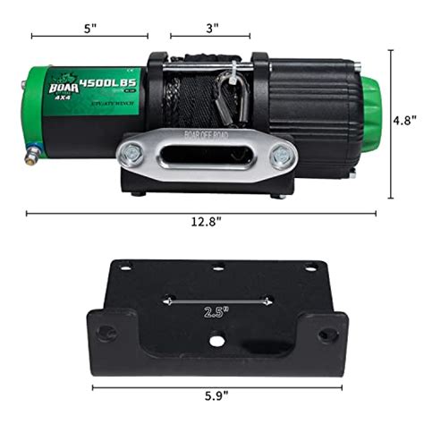 OFF ROAD BOAR 4500 Lb Winch Electric Winch 12V With Synthetic Rope