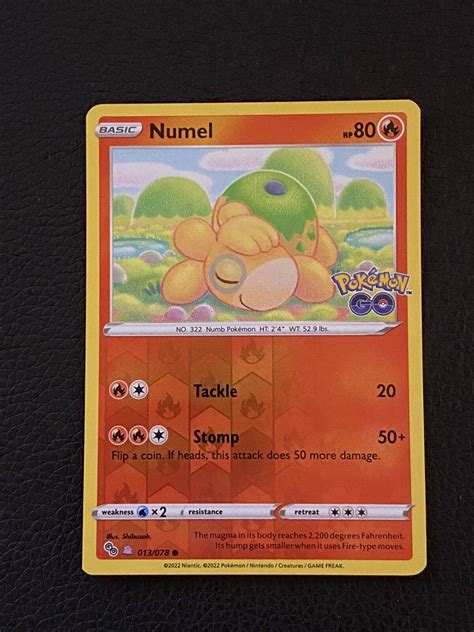 Numel Ditto Peelable 013078 Pokemon Go Reverse Holo Pokemon Card