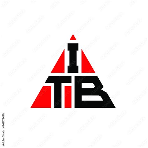 Itb Triangle Letter Logo Design With Triangle Shape Itb Triangle Logo