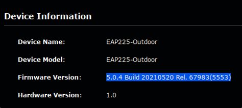 Hello, so I wanted to update the firmware of my EAP225-Outdoor AP, but I'm not sure what ...