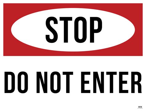 Do Not Enter Signs - 15 Free Printable Signs | Printabulls