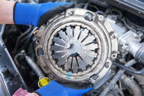 Car Clutch Pressure Plate Replacement Stock Image Image Of Device